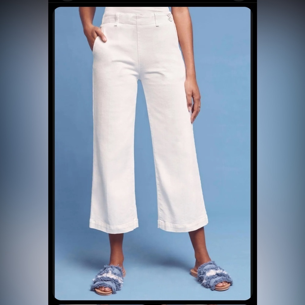 Adriano Goldschmied White The Juliette Trouser Cropped. Size 28